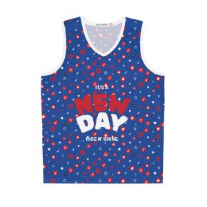 Cheerful Basketball Jersey, Unisex AOP Sports Top, Fun Sportswear Gift, Activewear for All, Great for Basketball Games, Casual Wear