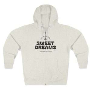 Sweet Dreams Unisex Zip Hoodie, Cozy Lounge Wear, Perfect for Relaxation, Gift for Him or Her, Ideal for Birthdays and Chill Days