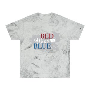 Unisex Color Blast Wine & Blue T-Shirt | Comfortable Casual Top, Gift for Wine Lovers, Summer BBQ, Relaxing Nights