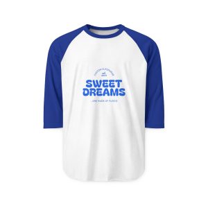 Sweet Dreams Unisex Raglan Shirt, Cozytee, Casual Wear, Gift for Dreamers, Sleep Lovers, Sleepover Outfit