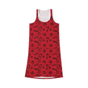 Playful Halloween Women's Racerback Dress, Cute Dress for Halloween Parties, Holiday Outfit, AOP Print, Spooky Fashion
