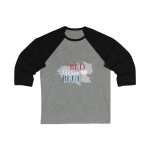 Patriotic 3/4 Sleeve Baseball Tee, Fun Family Outings Shirt, July 4th Celebration Top, Casual Outing Attire, Gift for Sports Lovers