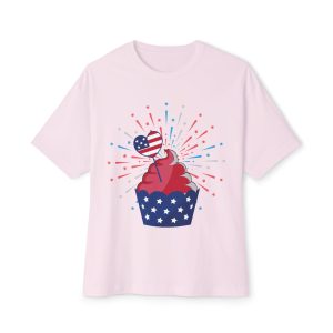 Festive Cupcake Tee, Unisex Oversized Boxy Tee, Independence Day Shirt, Birthday Party T-shirt, Patriotic Graphic Tee, Summer [...]