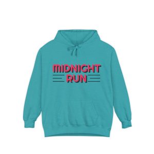 Midnight Run Hoodie - Cozy Unisex Garment-Dyed Sweatshirt for Night Owls and Runners, Great Gift for Birthdays, or Fitness Lovers
