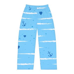 Men's Anchor Pattern Pajama Pants, Nautical Lounge Wear, Sleepwear, Gifts for Him, Summer Nights, Beach Theme, Cozy Fashion