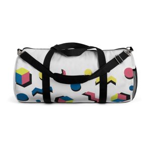Colorful Geometric Duffel Bag - Sport, Travel, Gym, Weekend Getaway, Trendy Fitness Gear