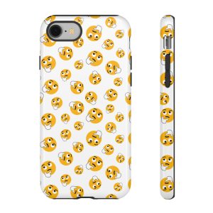 Fun Emoji Phone Case, Tough Phone Cover, Cute Cell Phone Accessory, Gift for Teens, Happy Expression Cases