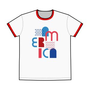 Men's Ringer Tee - Patriotic USA Graphic Shirt for Independence Day, Casual Wear, Gifts for Him, Summer Style, Red White Blue