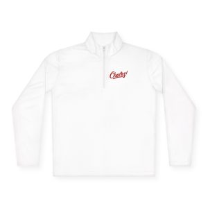 Cheers! Unisex Quarter-Zip Pullover for Celebrations, Cozy Layer for Parties, Fun Gift Idea, Casual Chic, Seasonal Essential