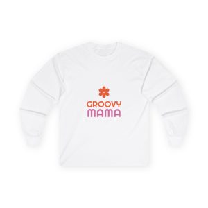 Groovy Mama Long Sleeve Tee – Trendy Gift for Moms, Perfect for Mother's Day, Casual Wear, Holiday Celebrations, Family Gatherings