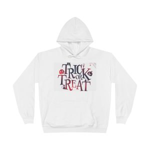Halloween Trick or Treat Hoodie, Unisex Eco-Friendly Sweatshirt, Festive Fall Apparel, Spooky Season Wear, Halloween Gifts